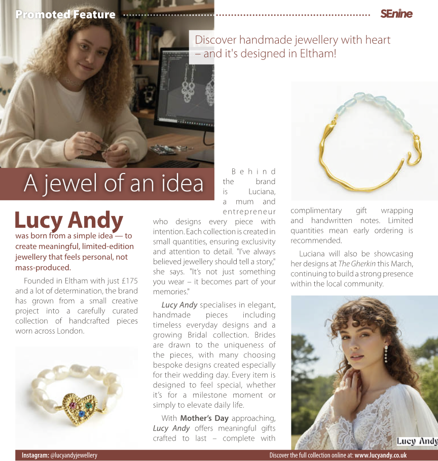 Lucy Andy Featured in SEnine Magazine – March 2026 Edition