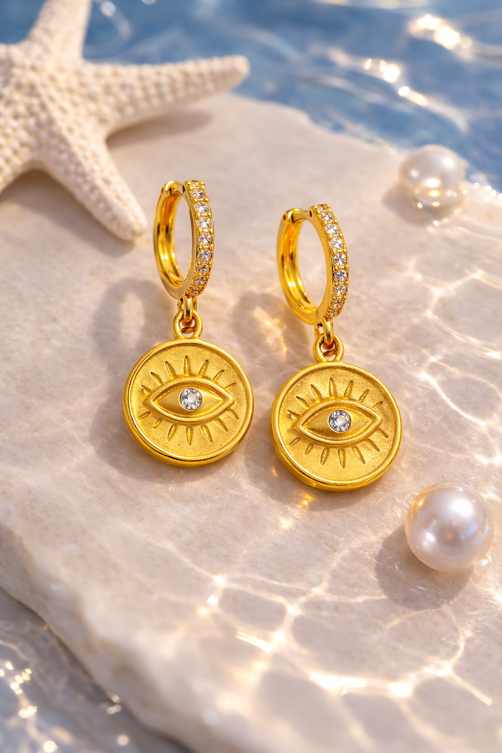 Nazar Eye Talisman Huggies.