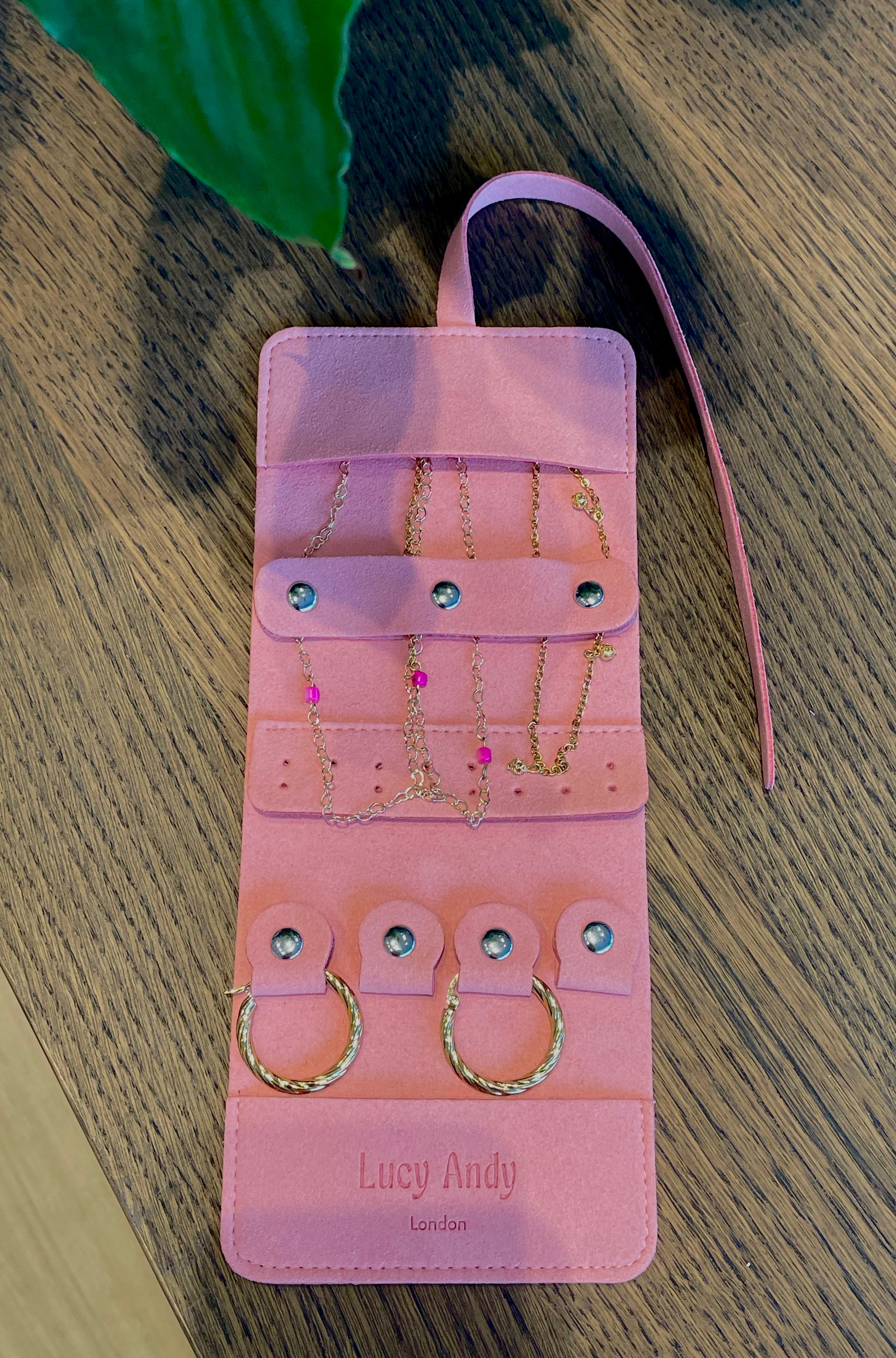 Travel Jewellery Case pink