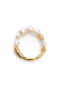 Pearl Bar Bridal Ring