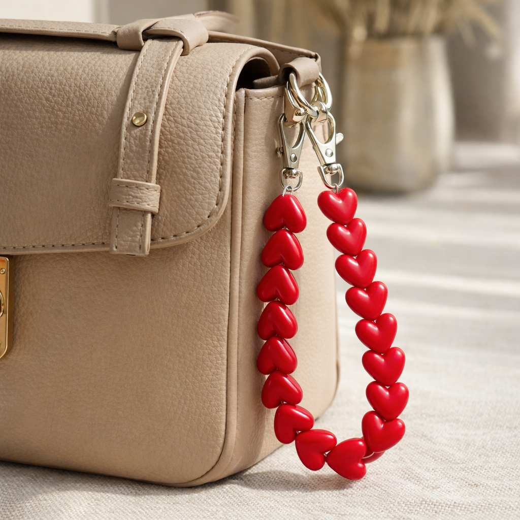 Amour Heart Bag Charm