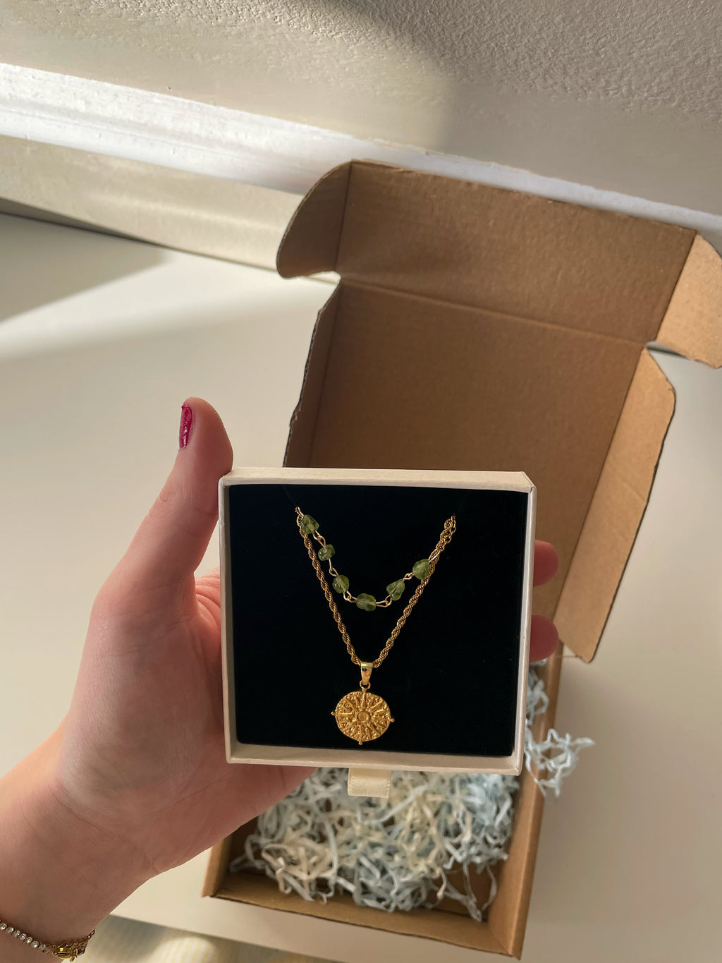 Perú Necklace – 18k Gold-Plated Compass Pendant