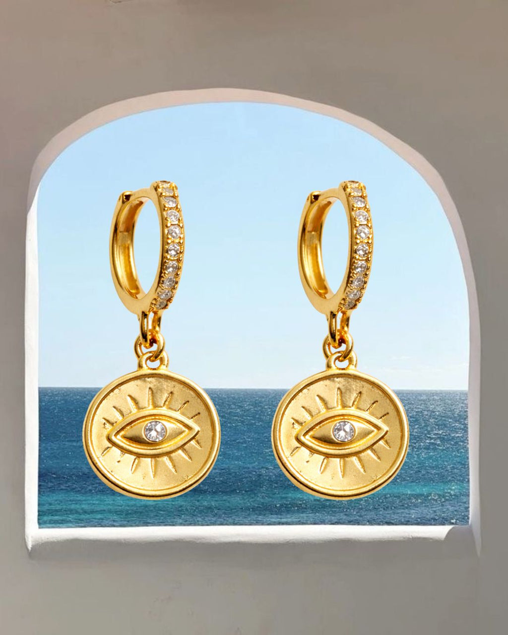 Nazar Eye Talisman Huggies.