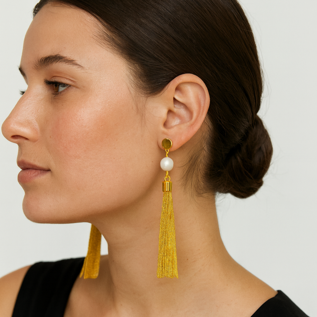 Agatha Drop Earrings with Akoya Pearls