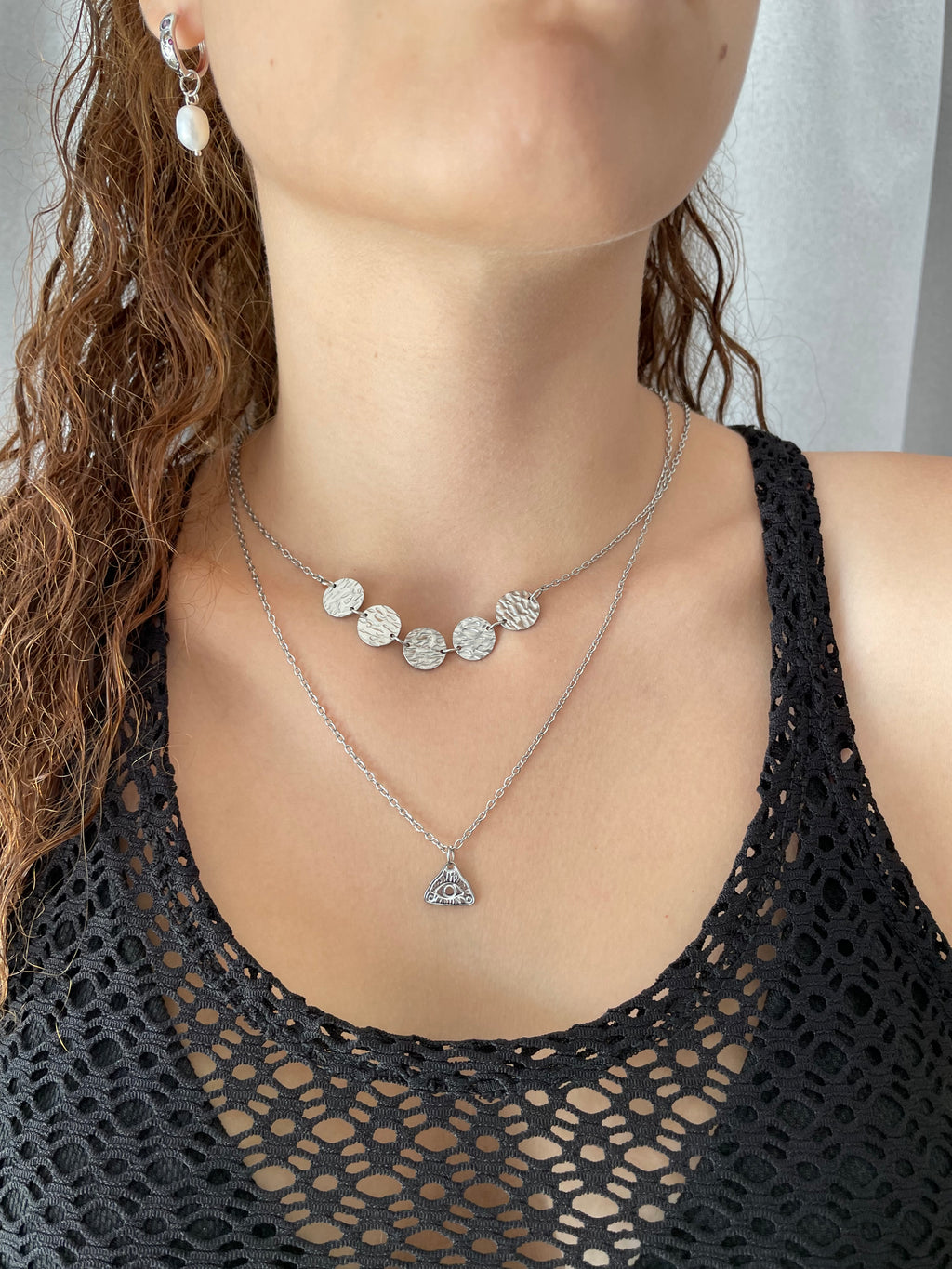 Third Eye Talisman – Triangle Eye Necklace in 18K Gold or Silver Plated Stainless Steel