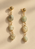 Aura Shoreline Mineral Drop Earrings – 18k Gold