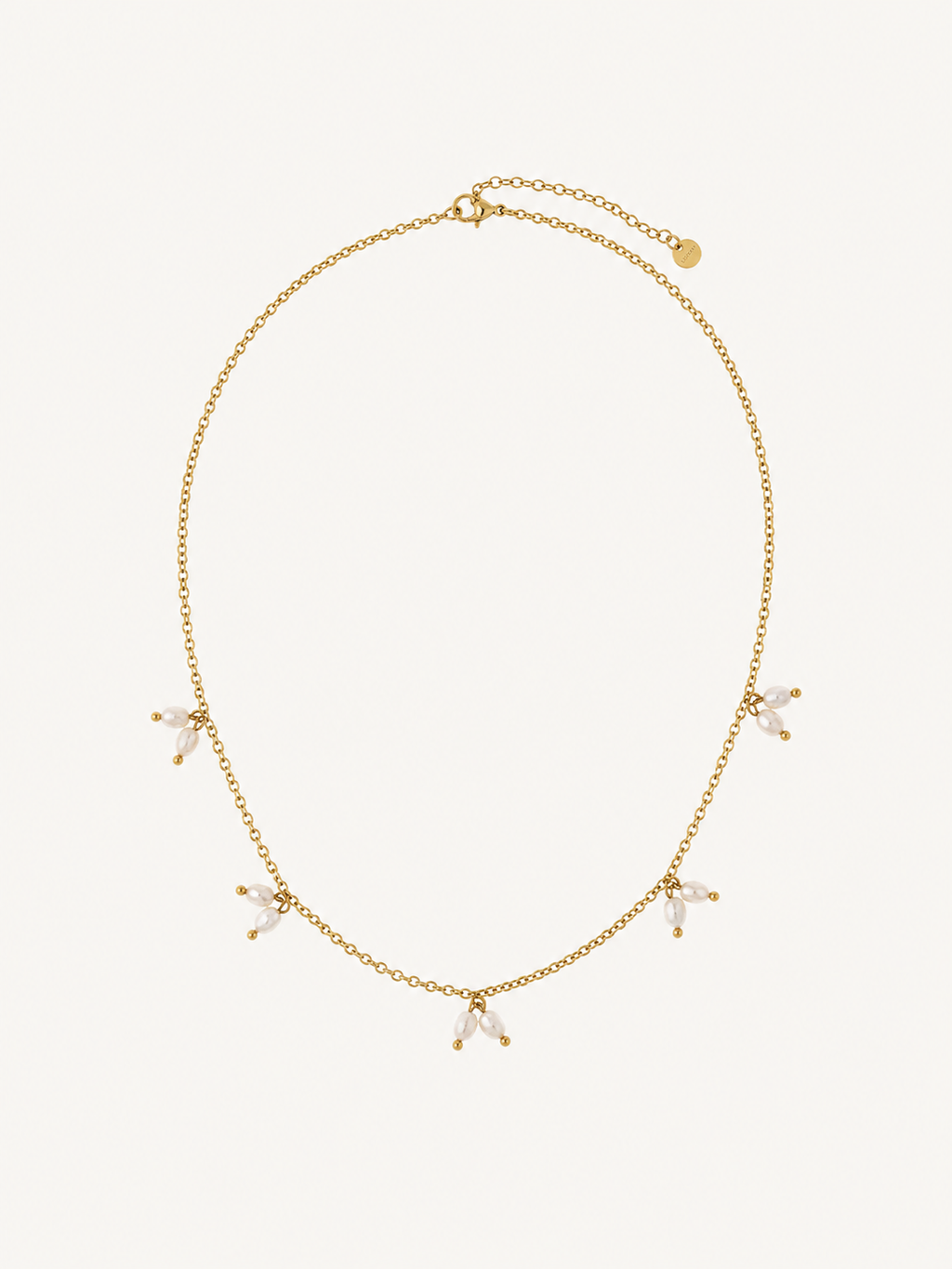 Aura Tiny Pearl Charm Necklace