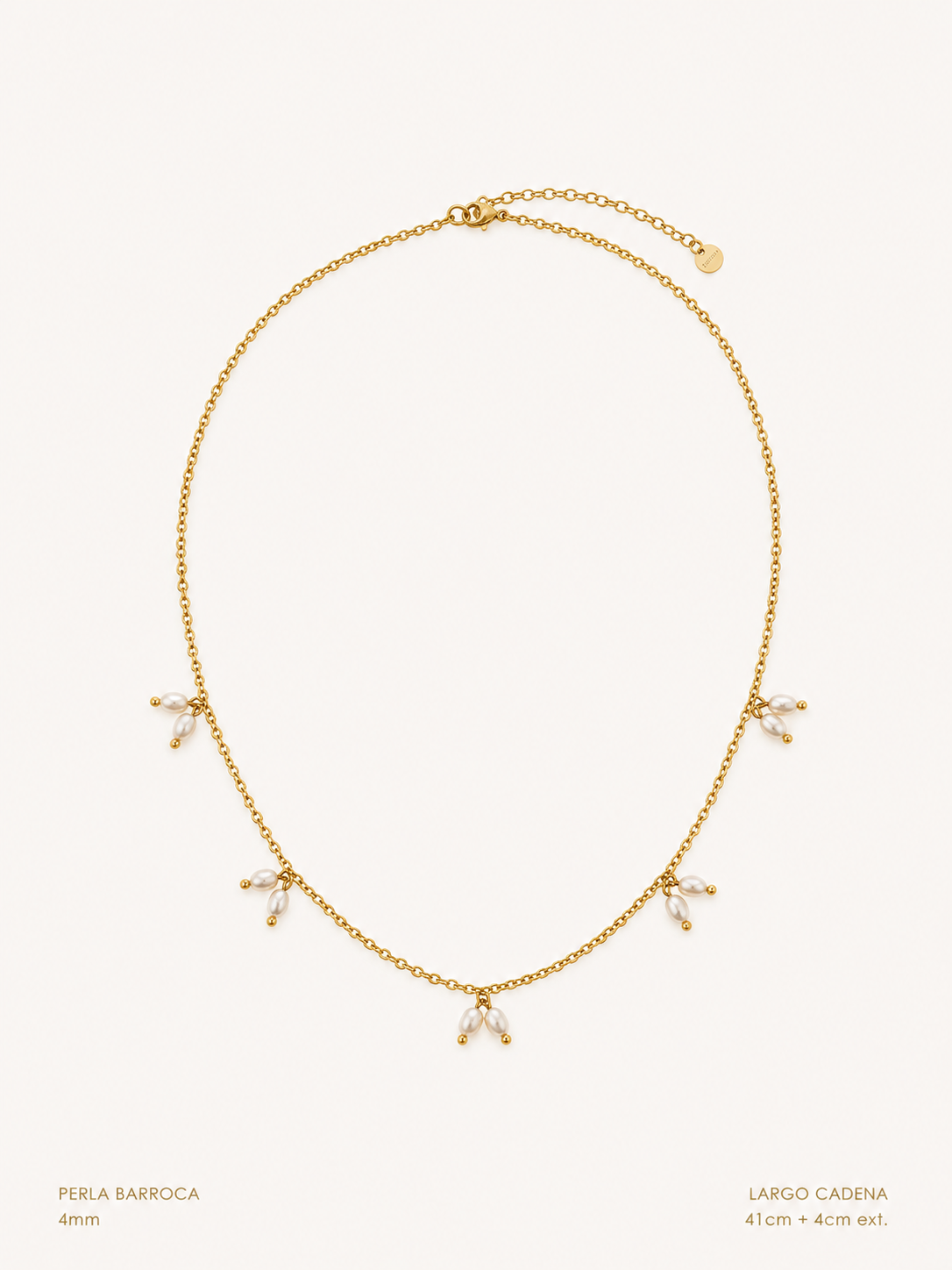 Aura Tiny Pearl Charm Necklace