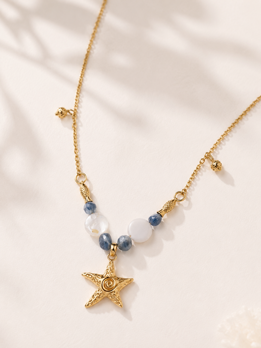 Azul Sodalite & Seashell Starfish Necklace