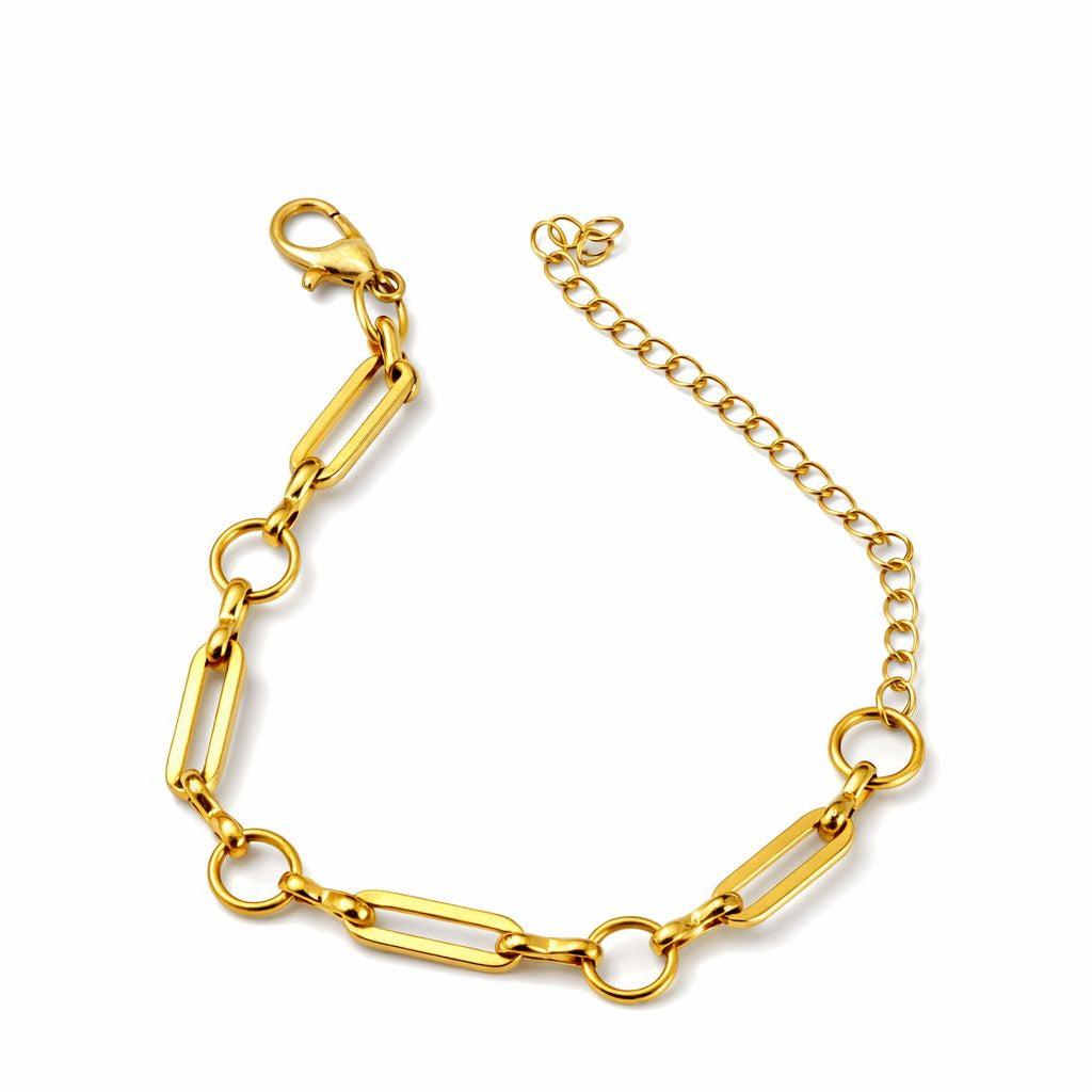 Paperclip Chain Bracelet – Gold Plated Stainless Steel
