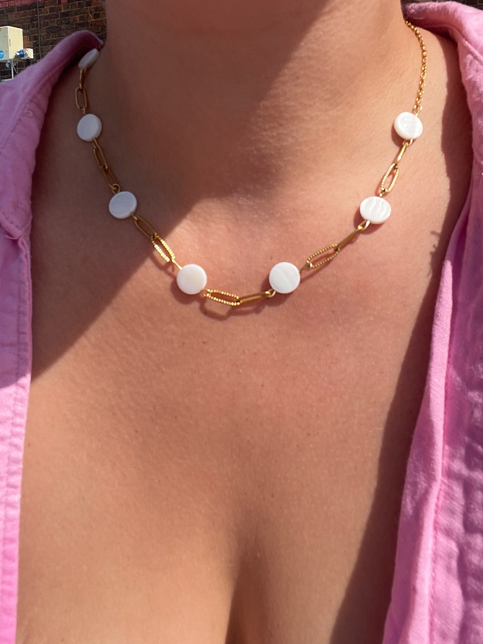 Marina Shell Gold Set – Necklace & Bracelet
