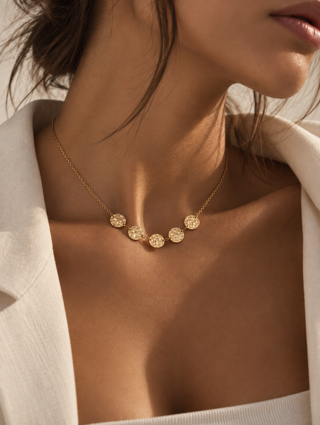 Chunky Disc Necklace – Gold or Silver