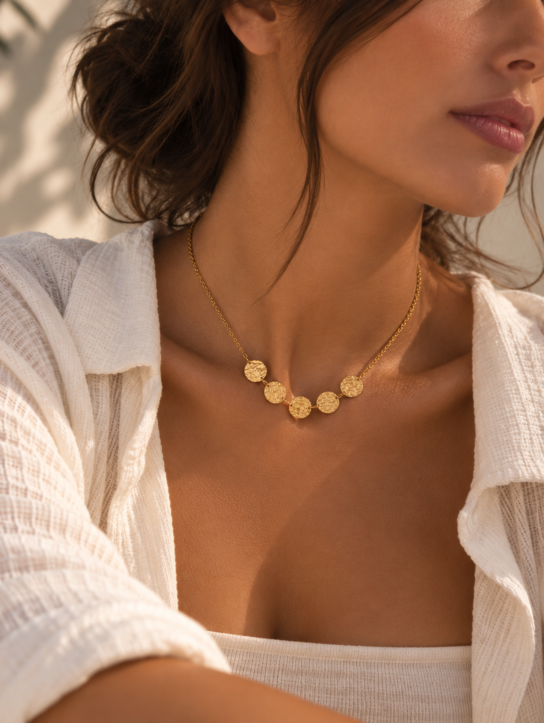 Chunky Disc Necklace – Gold or Silver