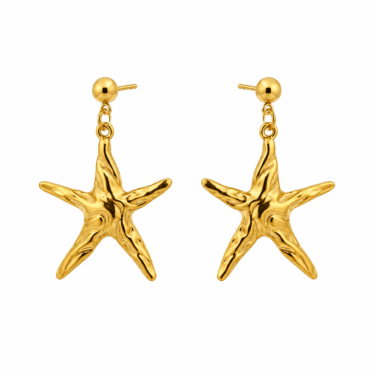 Capri Molten Starfish Drop Earrings