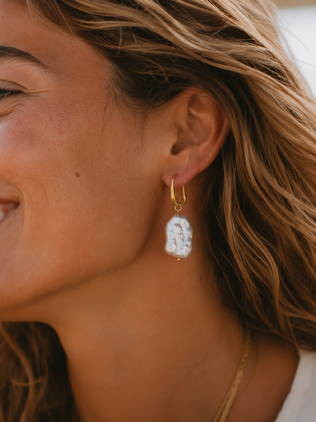 Cordelia Large Baroque Pearl Drop Earrings