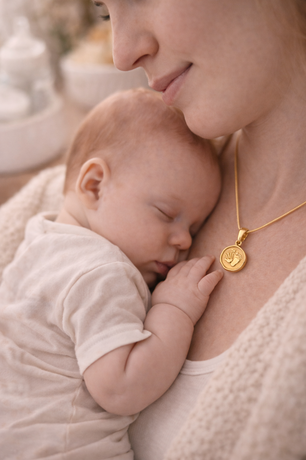 Mother- Handmade Silver Plated Stainless Steel Necklace with Engraved Pendant