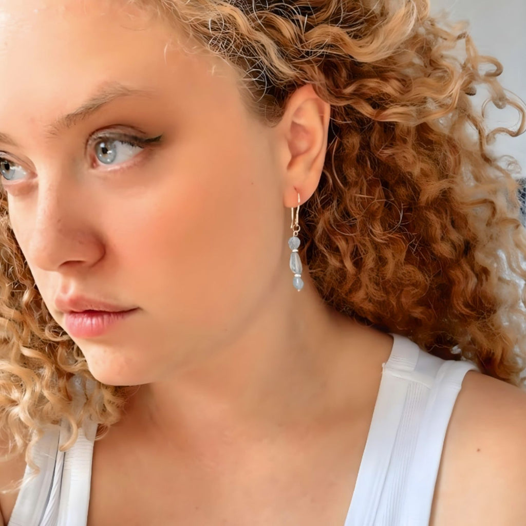 Aqua Drop Earrings