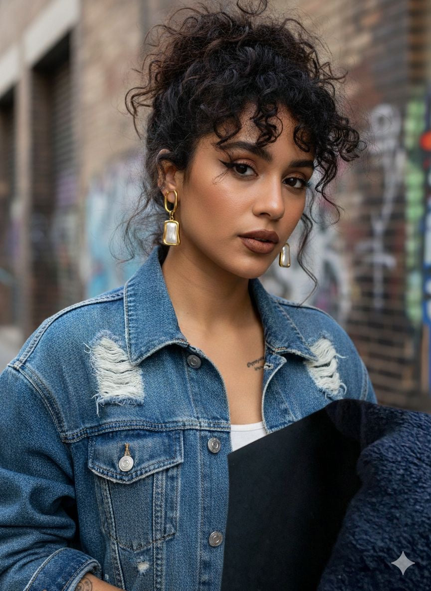 Brisa Larga – Long Freshwater Pearl Earrings with 18K Gold Plated Chain