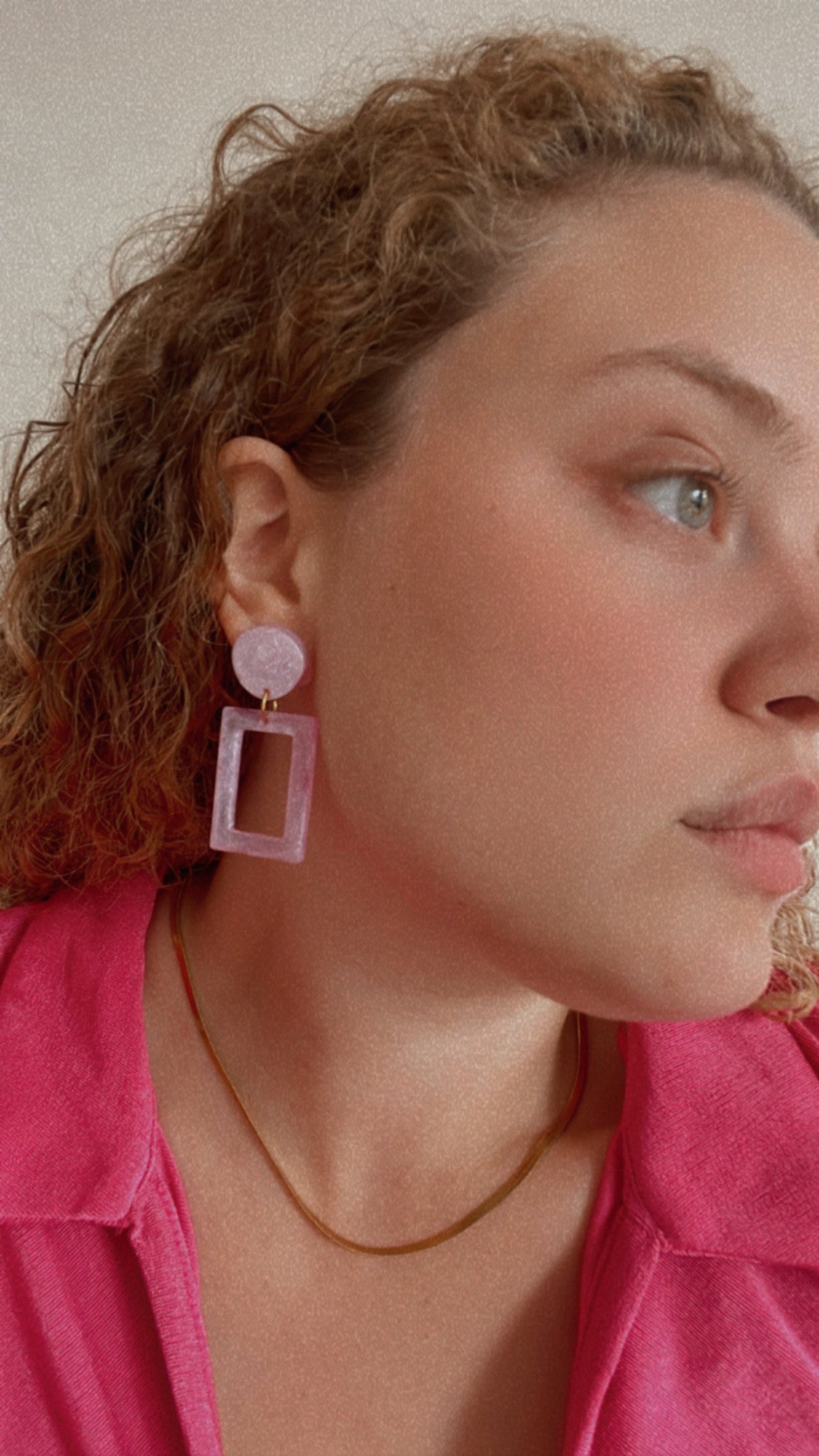 Geometric Statement - Barbie Earrings