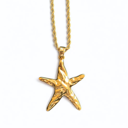 Victoria - Handcrafted Gold - Plated Starfish Pendant Necklace - lucy andy jewellery