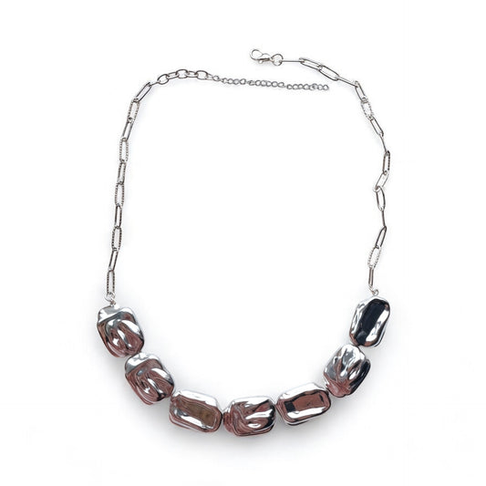 Renata - Handmade Statement Silver Necklace - lucy andy jewellery