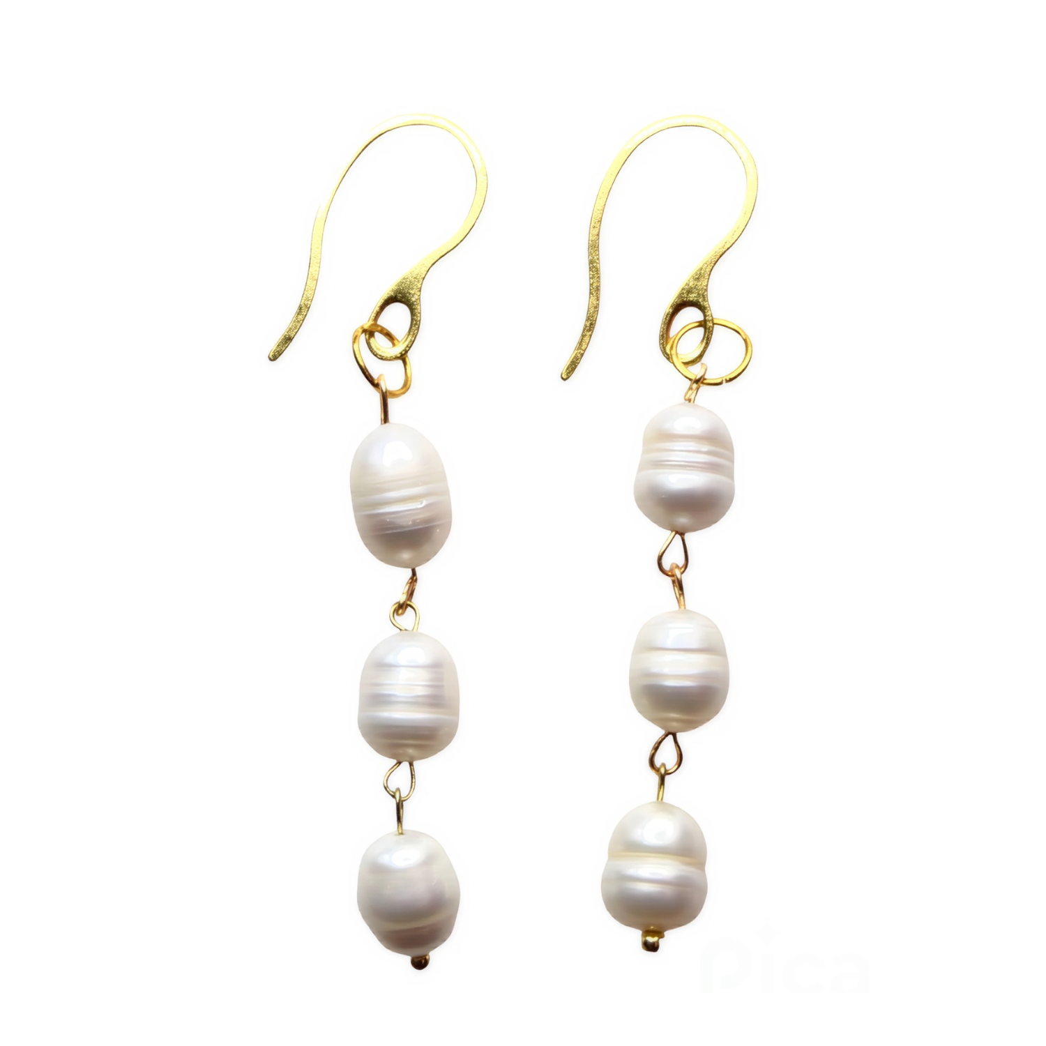 Brisa Earrings – Drop Freshwater Pearl Earrings in 18K Gold Plated Stainless Steel