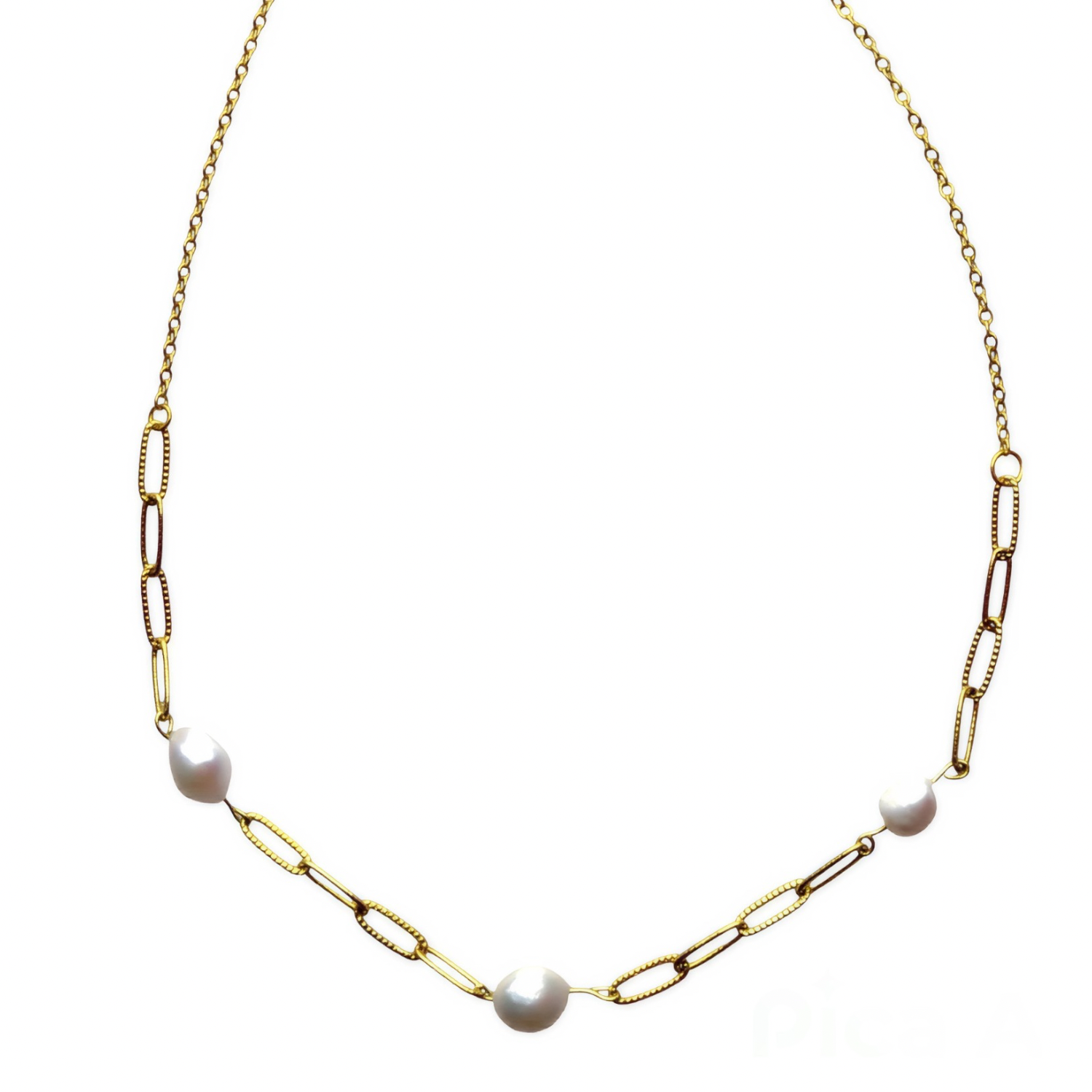 Cartagena – Freshwater Pearl & 18K Gold Chain Necklace