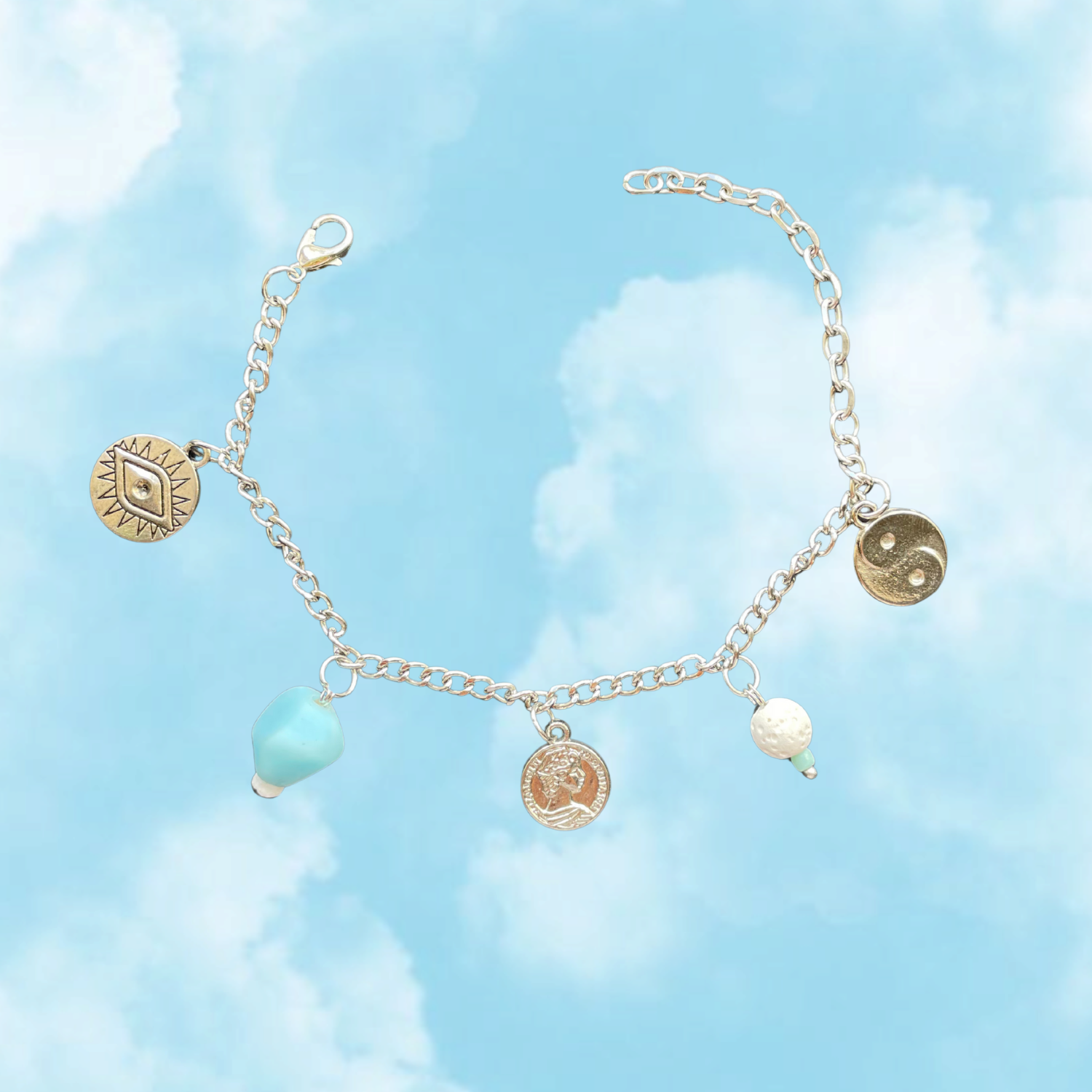 Good Energy Bracelet – Mixed Charms in Silver
