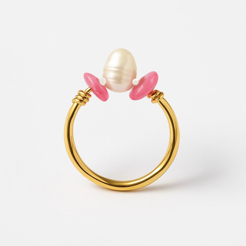 Freshwater Pearl & Gemstones Ring