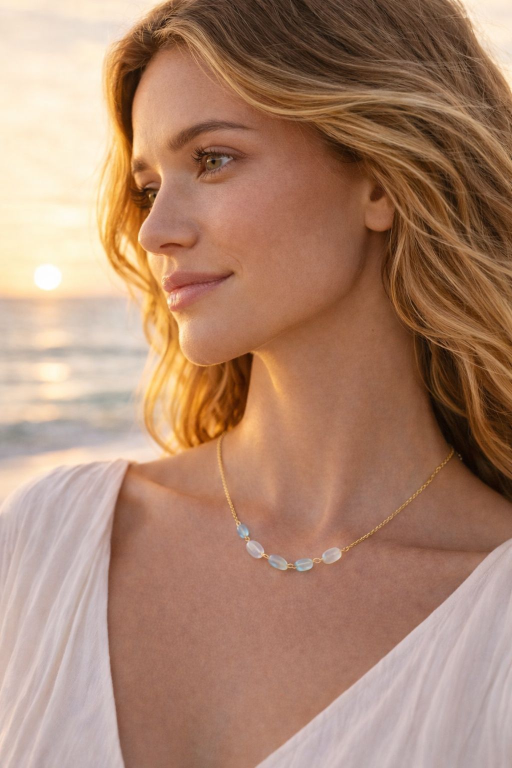 Mineral  Necklace Peridoto