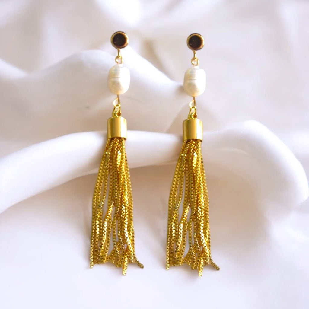 Agatha Drop Earrings with Akoya Pearls