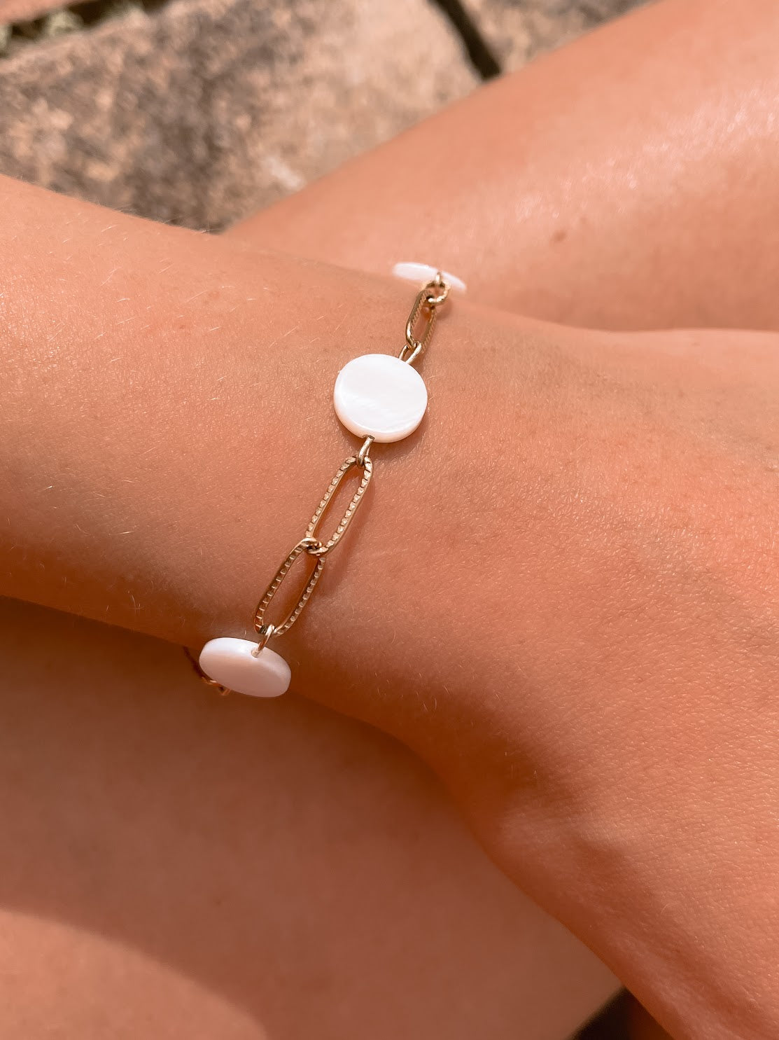Marina Shell Gold Bracelet