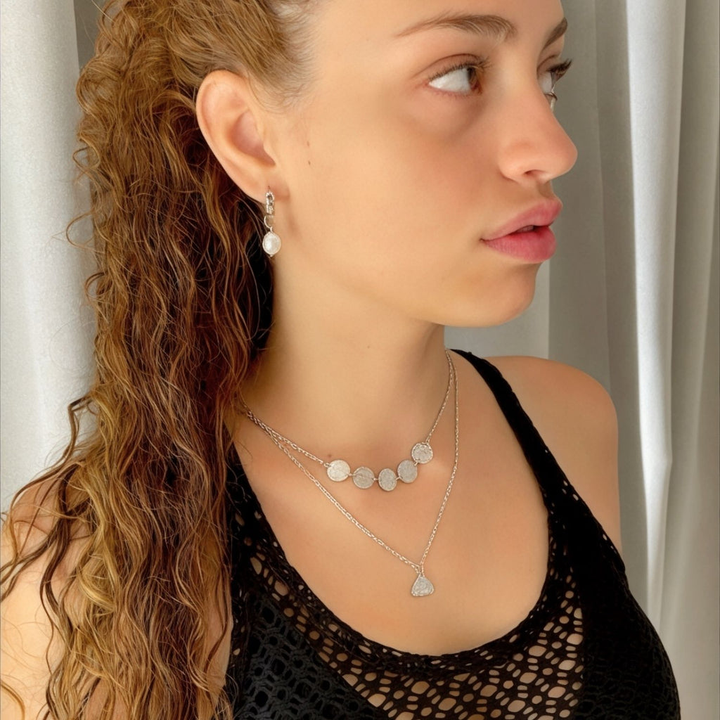 Riviera Multicolour Cubic Zirconia Huggie Earrings with Akoya Pearls