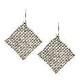 Silver Chainmail Mesh  Earrings
