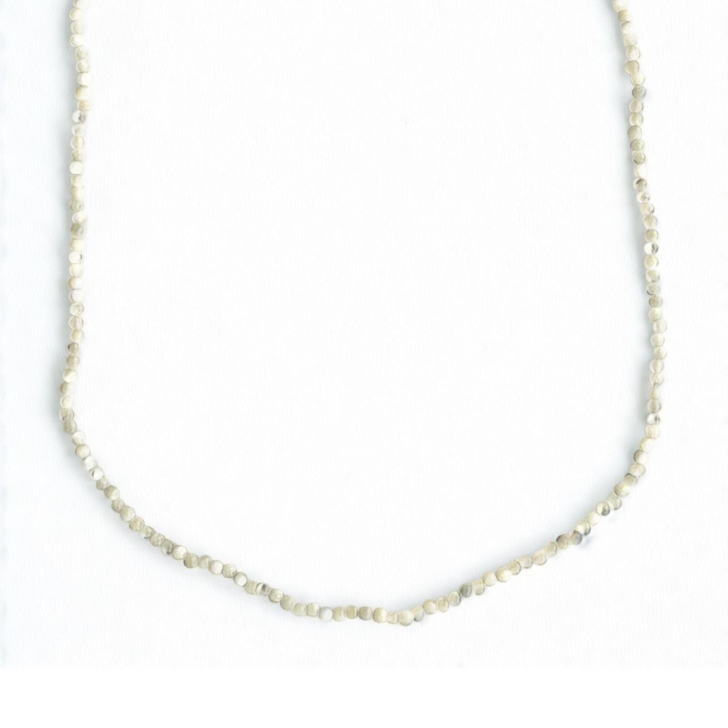 White Quartz Beaded Necklace – 18K Gold-Plated