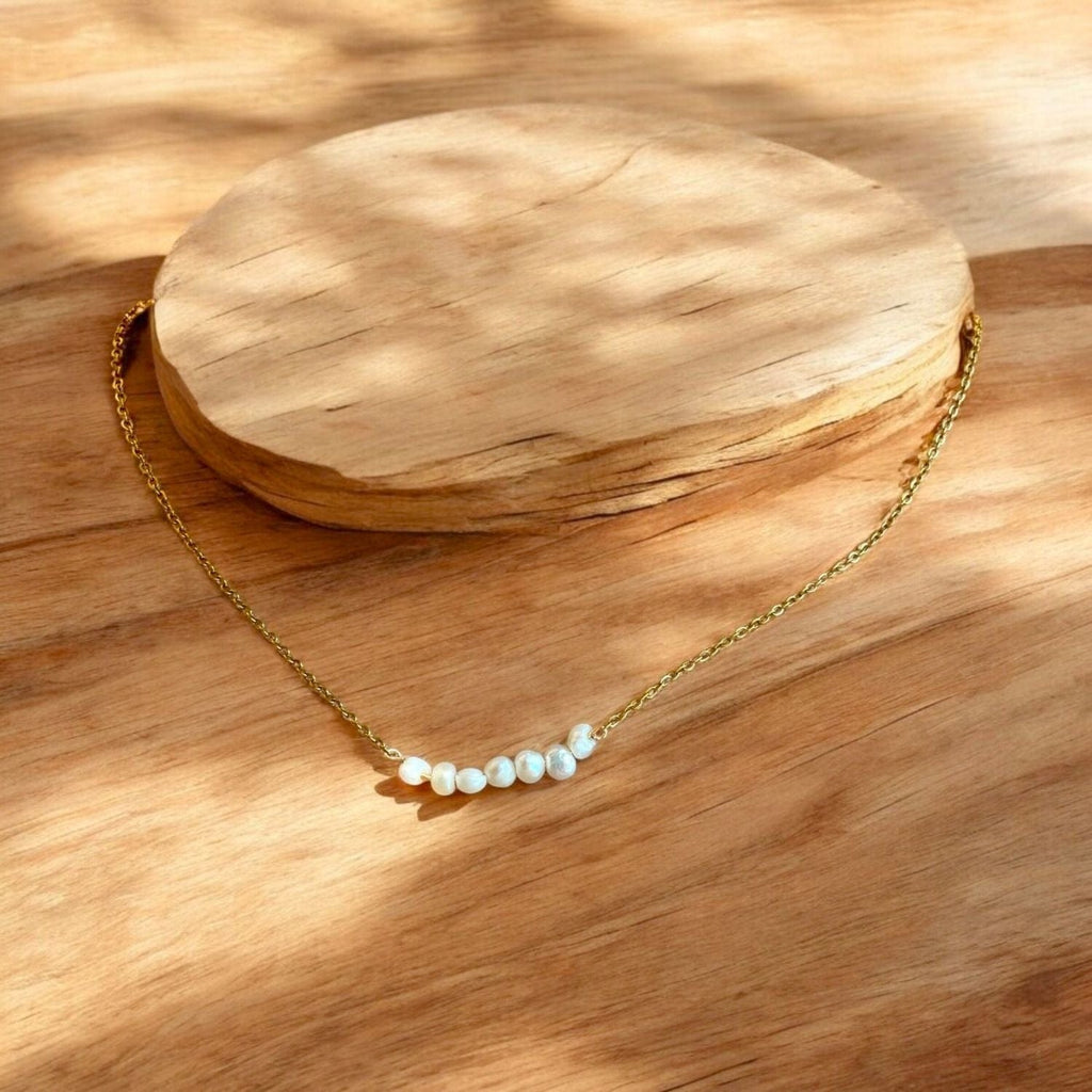 Persephone- Gold-Plated Necklace with Baroque Pearls