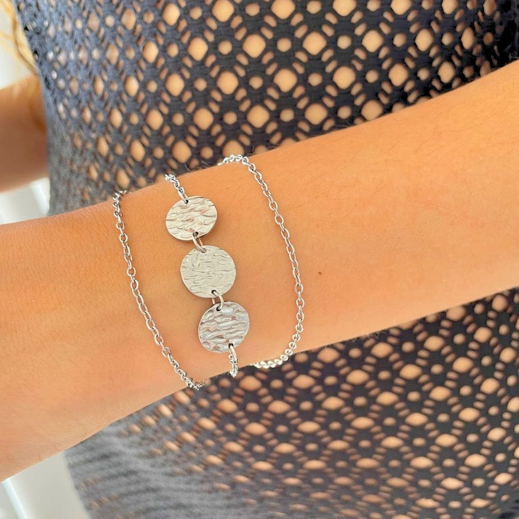 Chunky  Disc Necklace – 18ct Gold or Silver-Plated