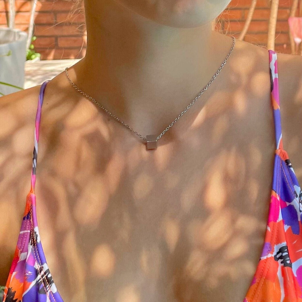 Cubic Stainless Steel Pendant Necklace