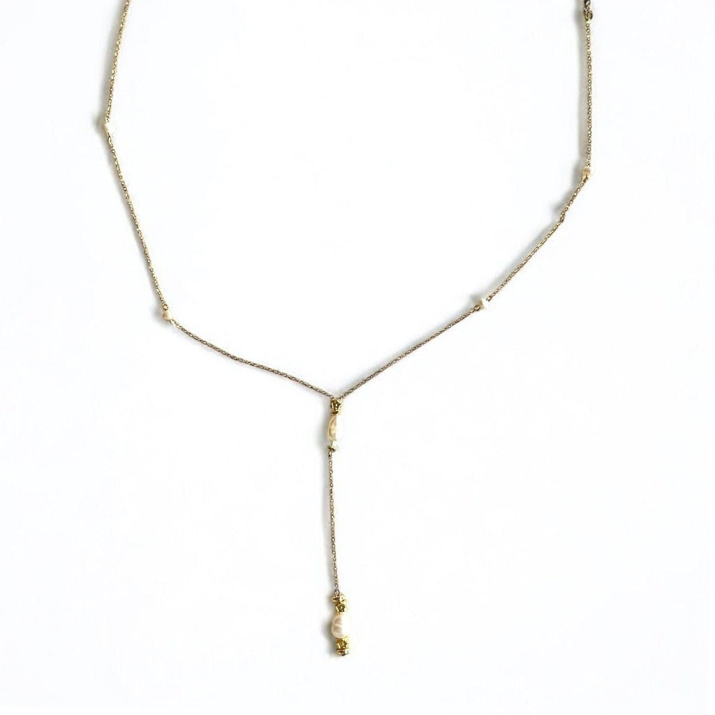 Tropea- Akoya Pearls and Gold-Plated Cable Chain