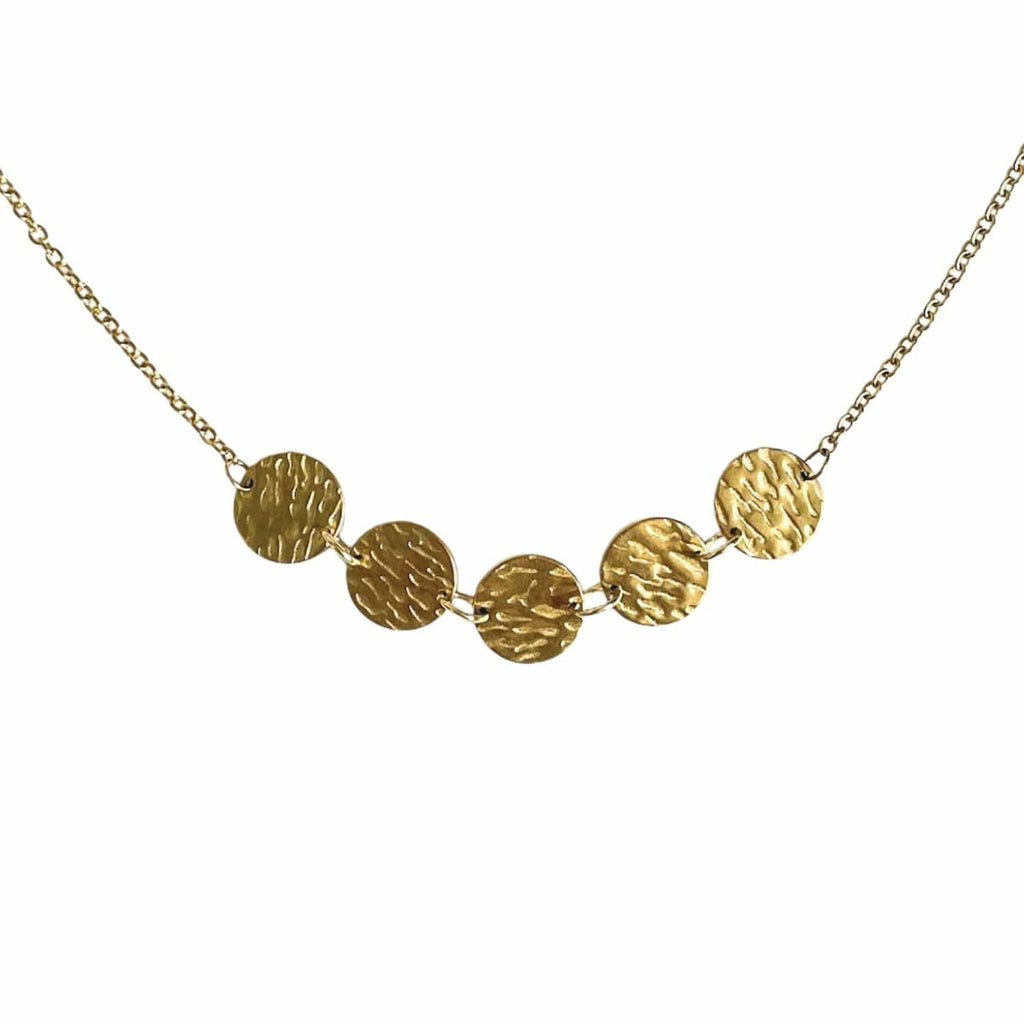 Chunky  Disc Necklace – 18ct Gold or Silver-Plated