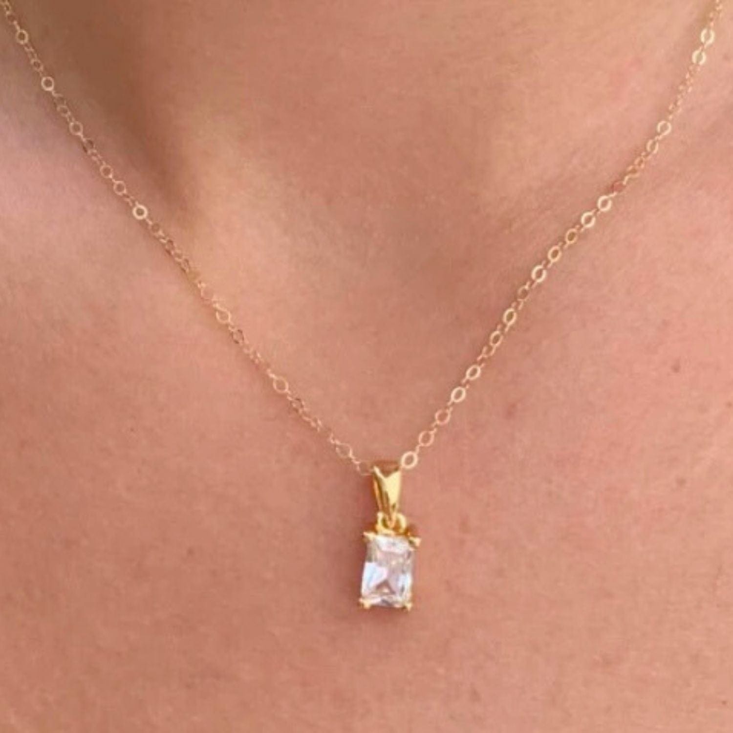 Rectangular Crystal Pendant