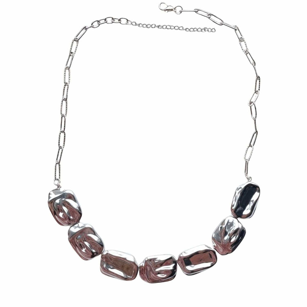 Renata- Baroque Resin Pearls and Silver-Plated Chains