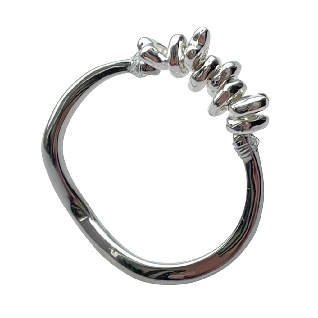 Chunky Handmade Ring In Silver Stainless Steel