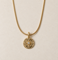 Gold Coin Pendant Necklace – Diamond-Look Star