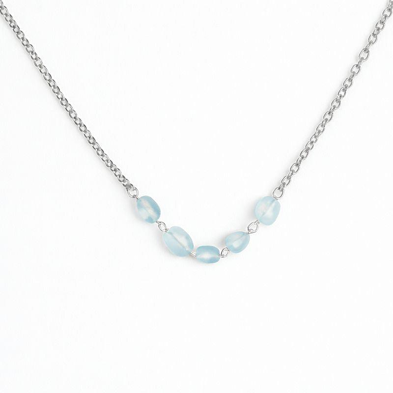 Mineral  Necklace Aquamarine