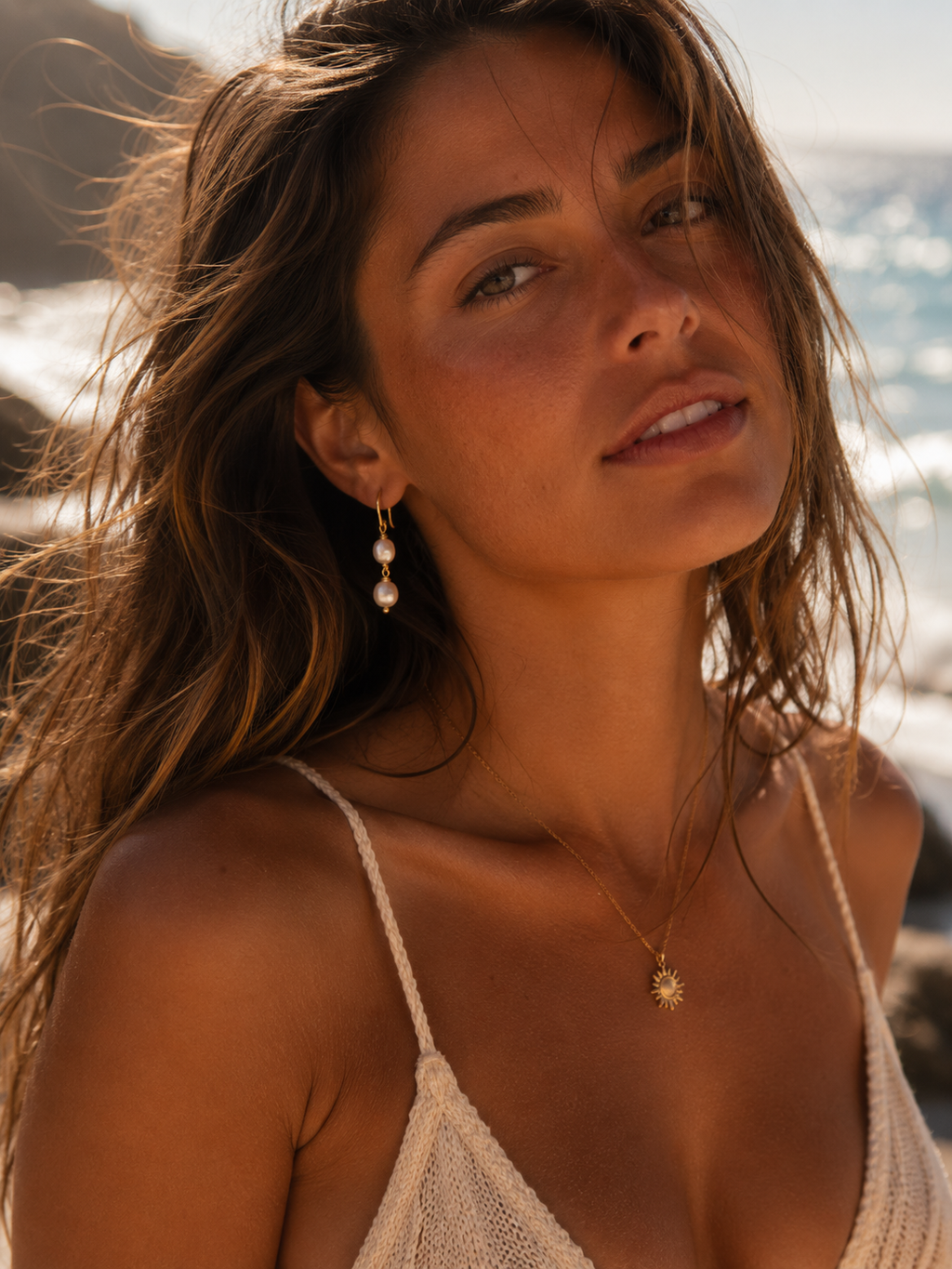 Nebraska Double Baroque Pearl Drop Earrings