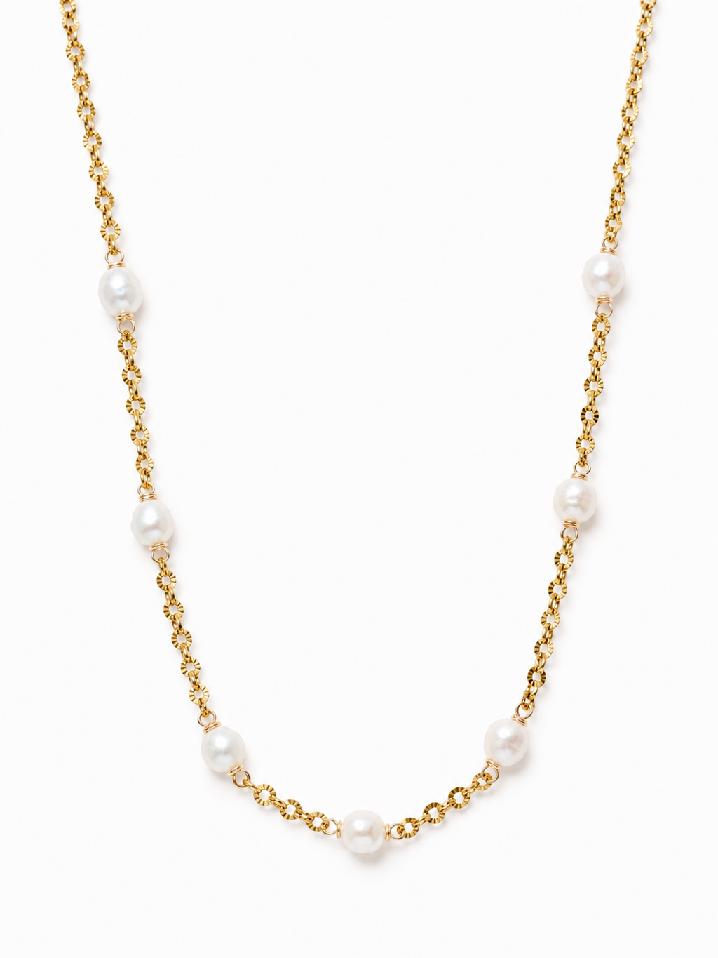 Odessa Baroque Pearl Station Necklace