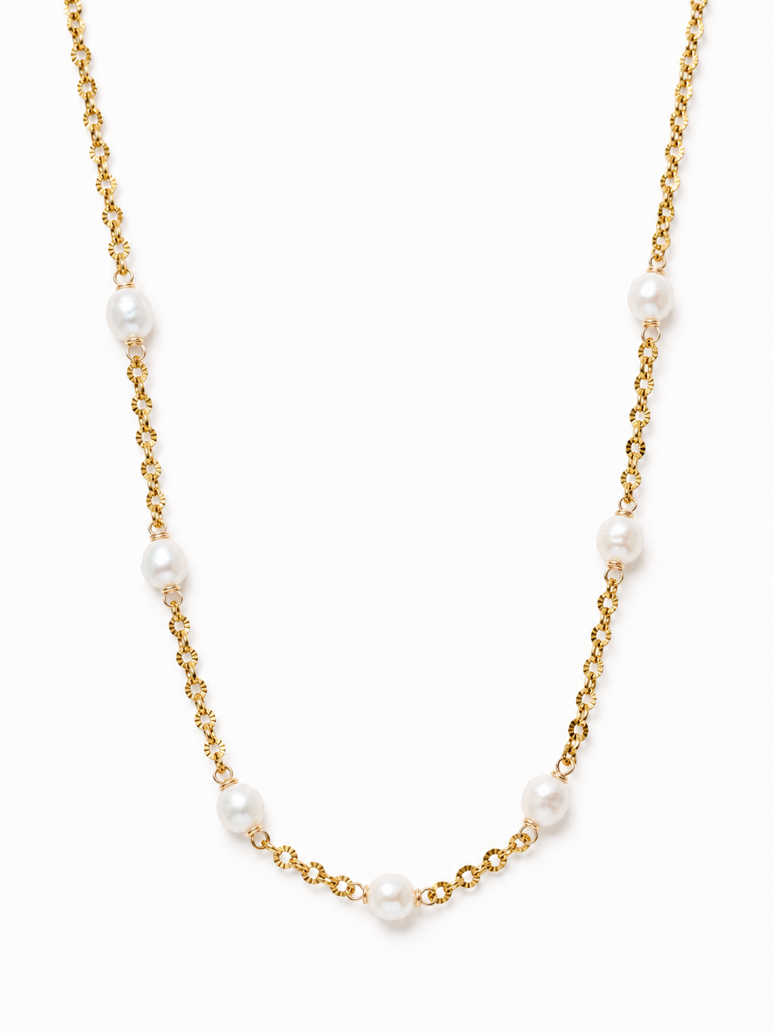 Odessa Baroque Pearl Station Necklace