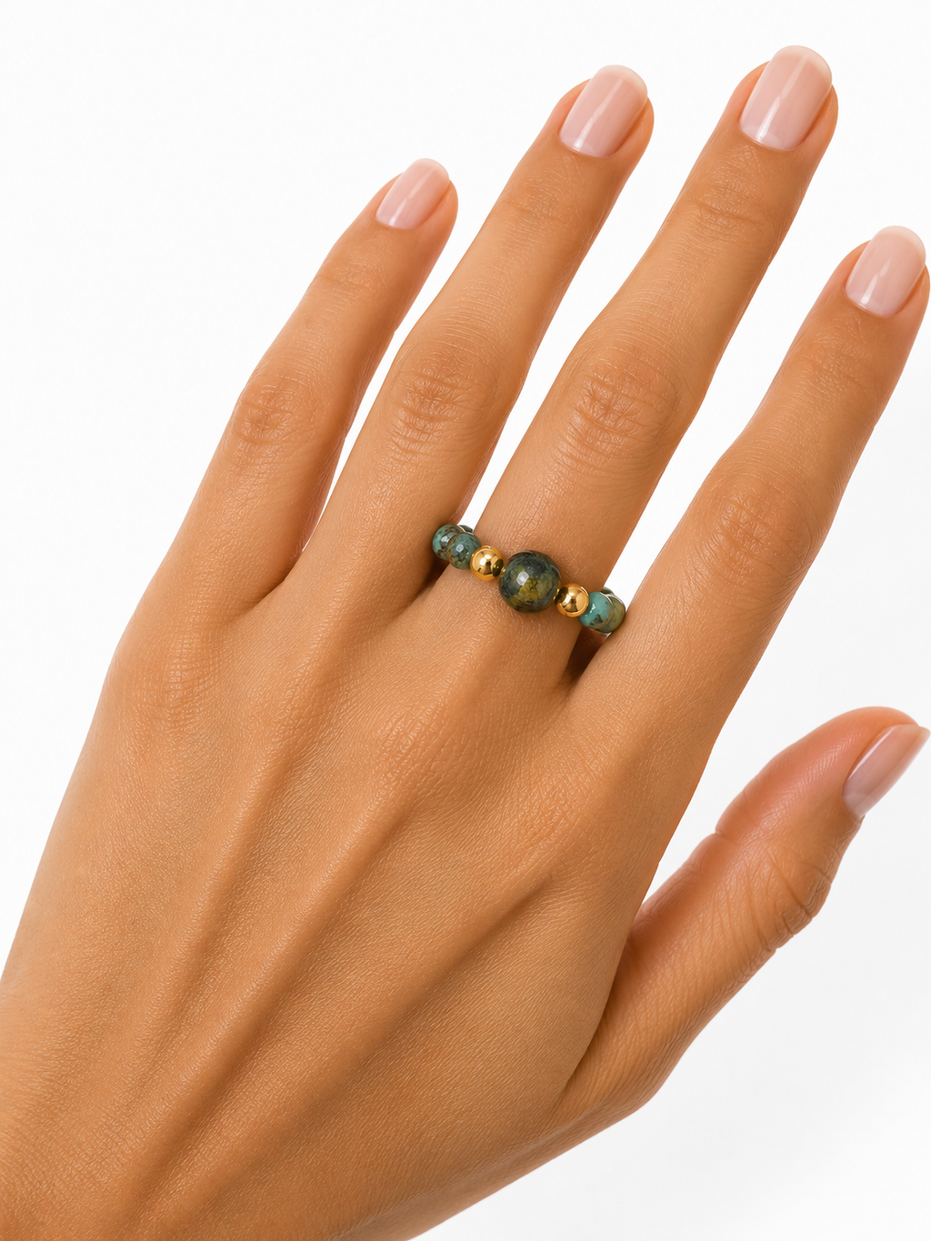 Terra Statement Elastic Gemstone Ring