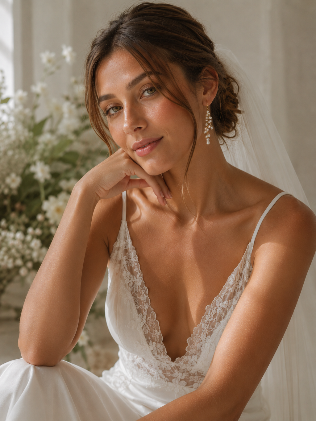 Celeste Pearl Cascade Drop Earrings